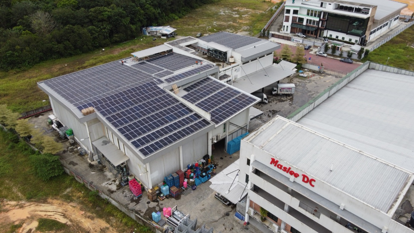Maslee Express Sdn Bhd solar install · Skudai, Johor