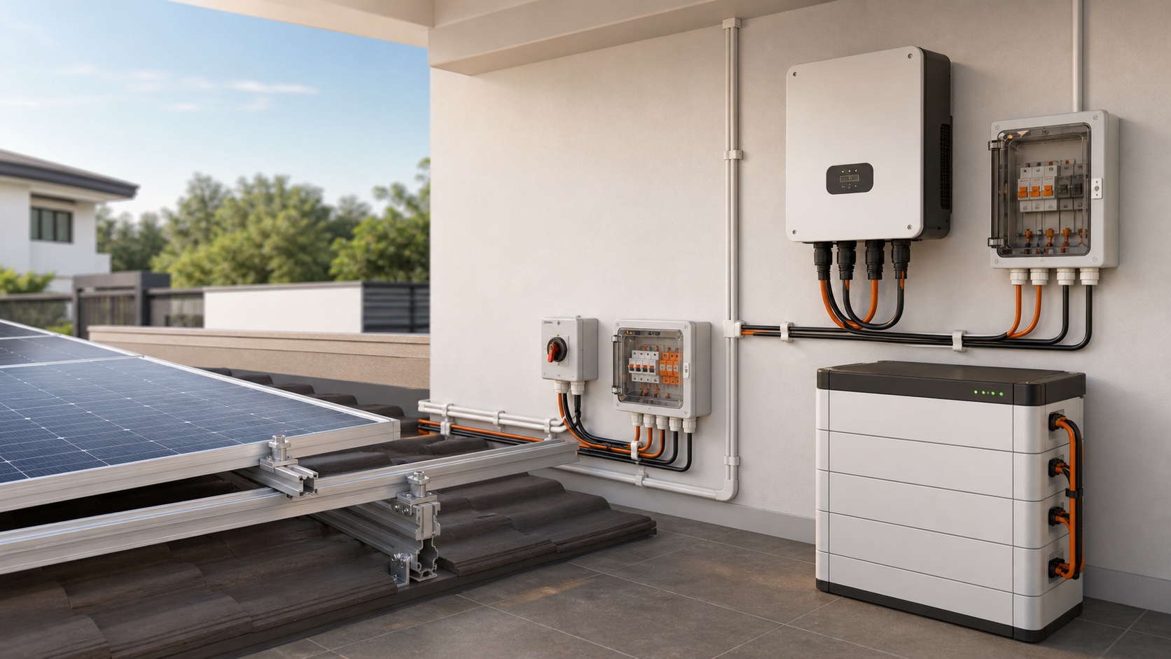 Premium solar panels, inverter, battery, cabling, and protection components selected by SS Solar