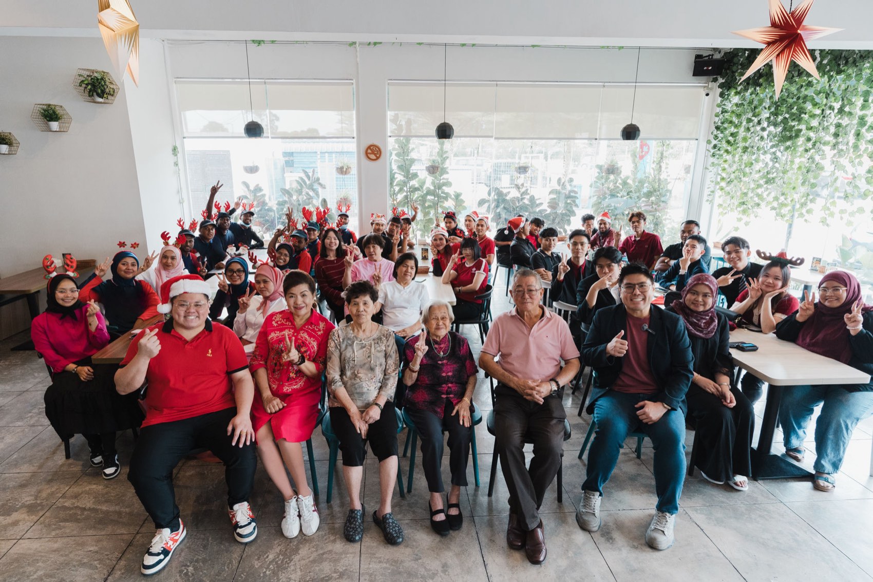 The SS Solar team together at a company celebration